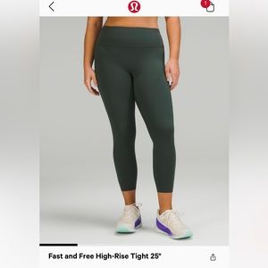 BNWOT Lululemon leggings smoked spruce green